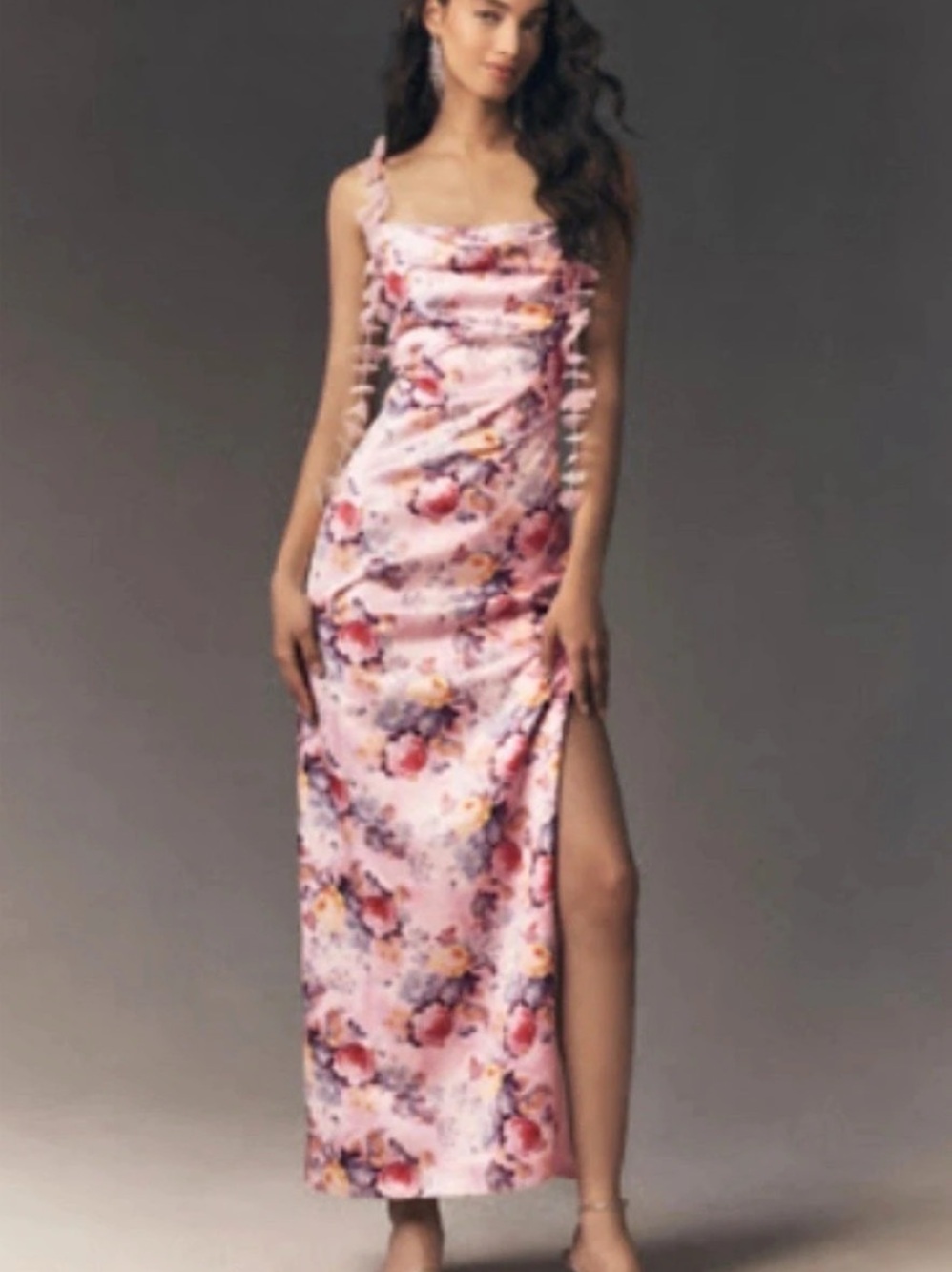 BHLDN Floral Maxi Dress in Pink & Multicolor